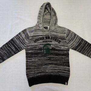 Gray and Black Hooded Sweatshirt